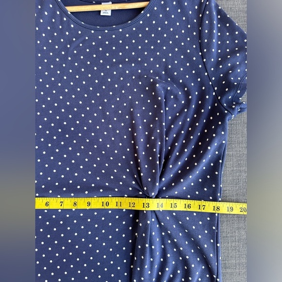 Old Navy | Blue & White Polka Dot Midi Dress - Picture 3 of 8